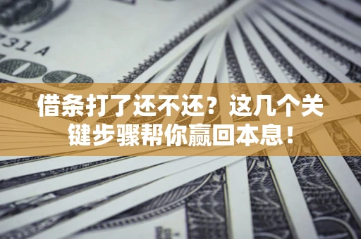 济南借条打了还不还？这几个关键步骤帮你赢回本息！