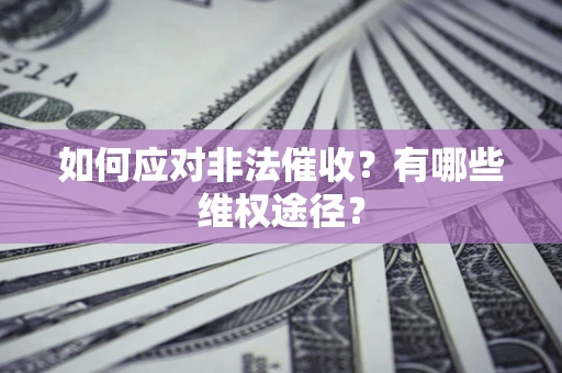 济南如何应对非法催收？有哪些维权途径？