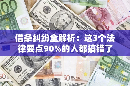 济南借条纠纷全解析：这3个法律要点90%的人都搞错了