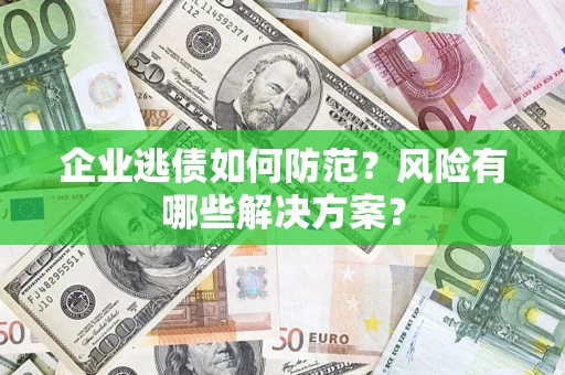 济南企业逃债如何防范？风险有哪些解决方案？