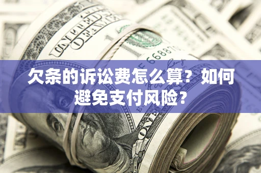 济南欠条的诉讼费怎么算？如何避免支付风险？